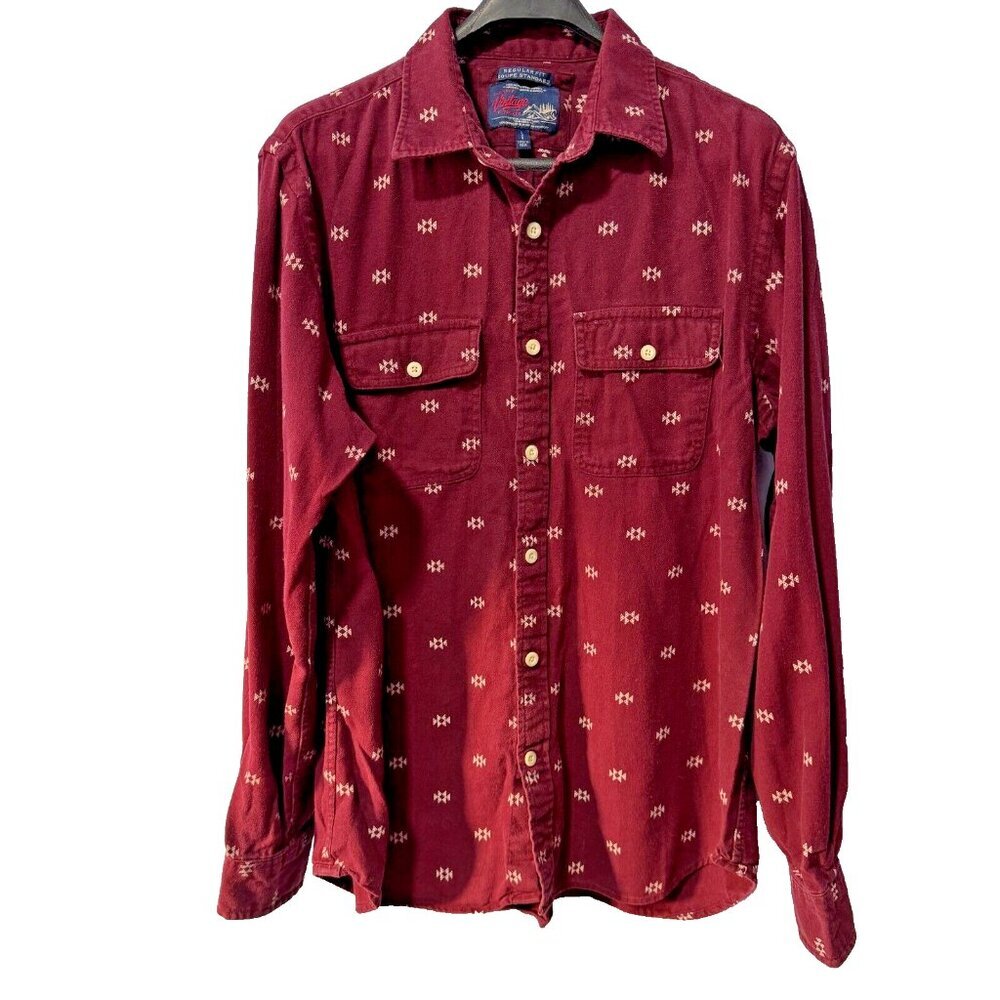 Old Navy vintage flannel shirt 100% cotton 2012 winter burgen mens size large